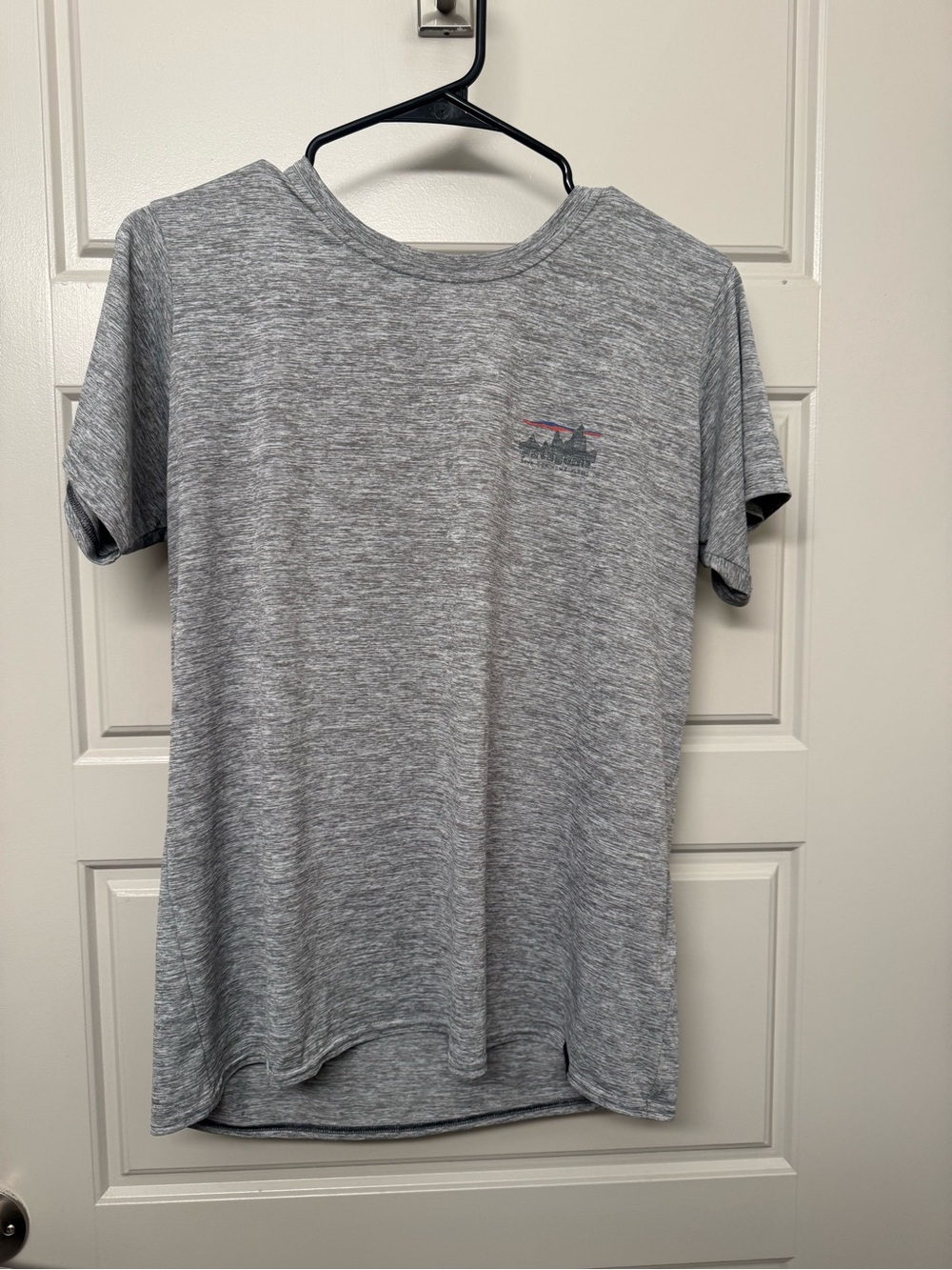 Patagonia Gray Heather Short Sleeve Tee with Subtle Logo